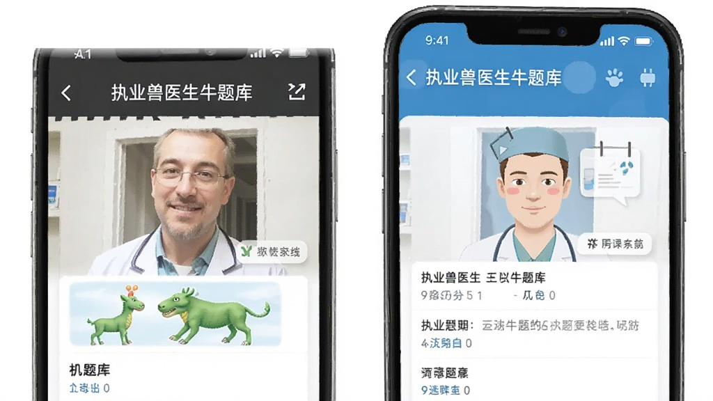 执业兽医牛题库 安卓版 手机刷题界面