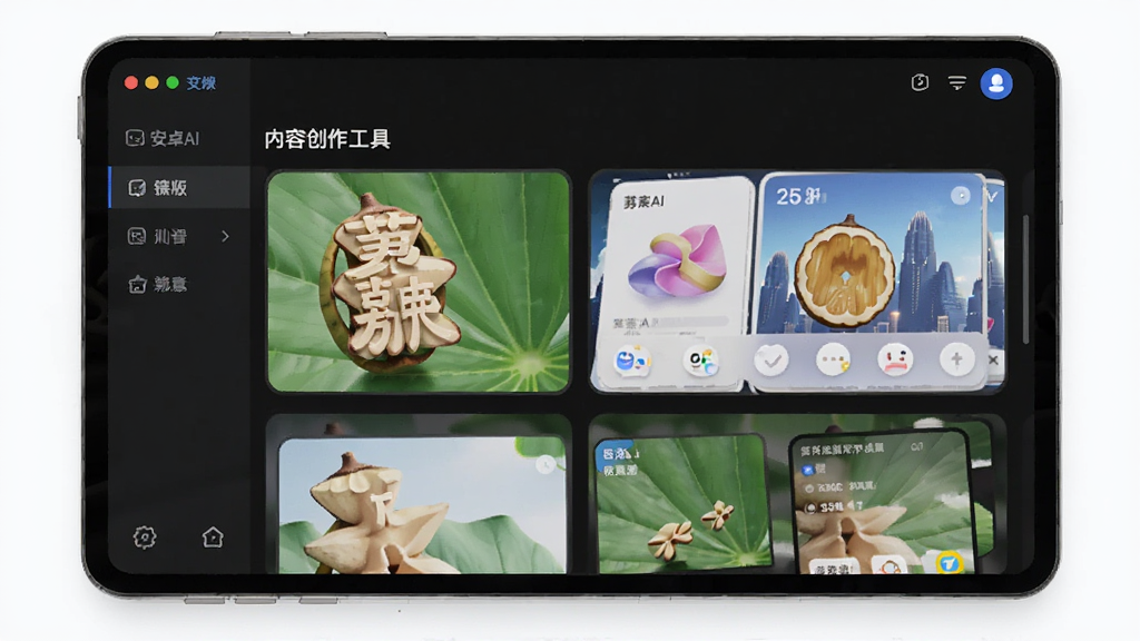 荔壳AI 安卓版 内容创作工具界面
