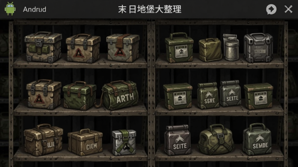 末日地堡大整理 安卓版 物资分类货架界面