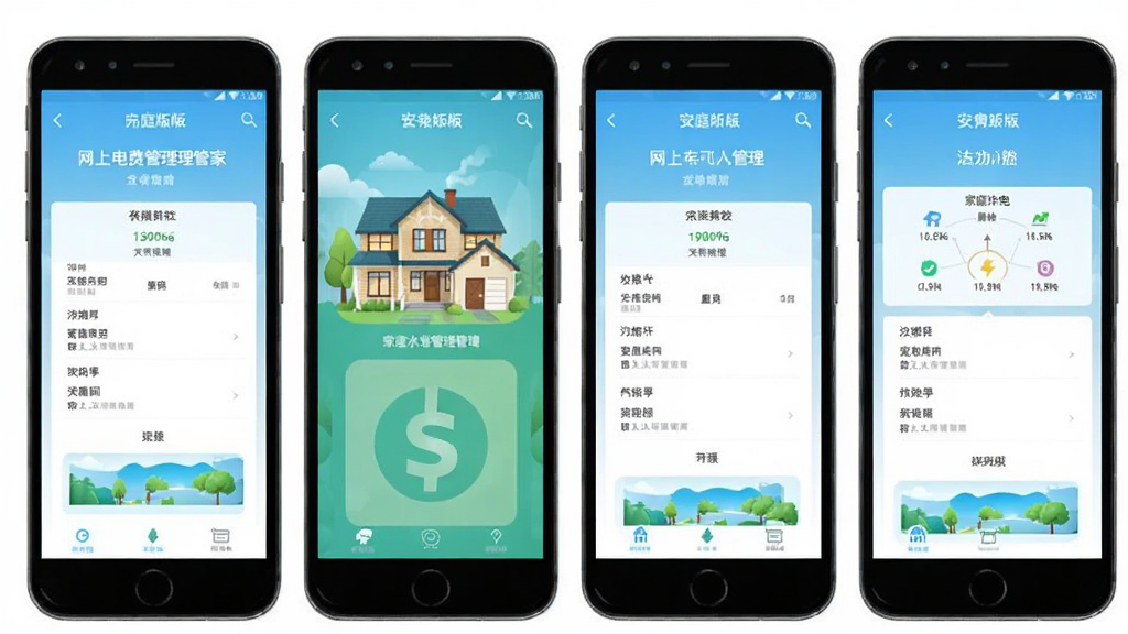 网上电费管理管家 安卓版 家庭水电账单管理工具界面