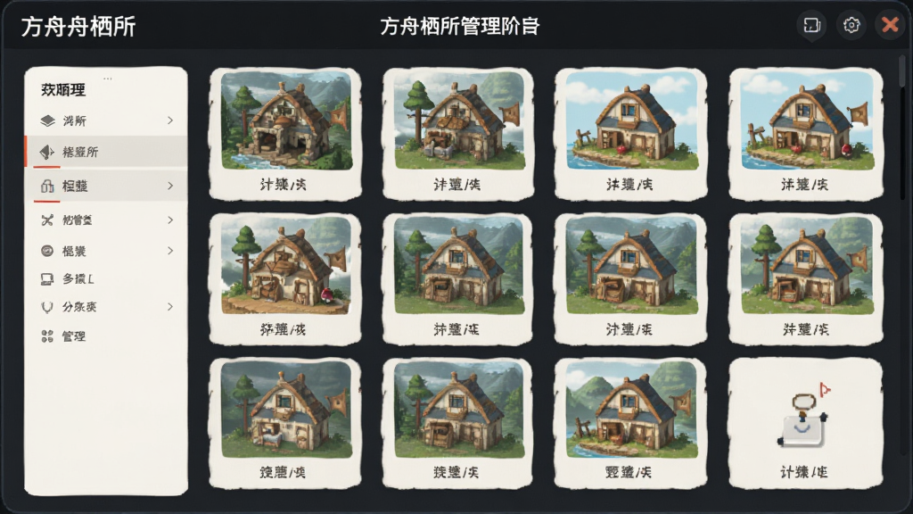 方舟栖所 多居所管理 功能界面