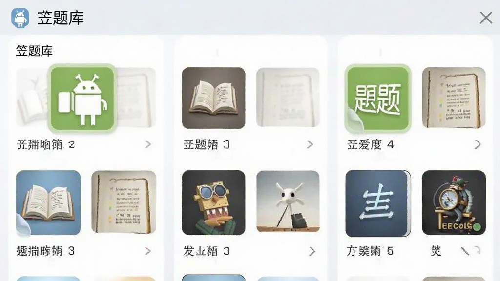 笠题库 安卓版 题库练习界面截图