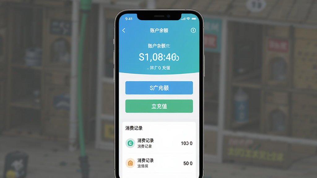 ����app�˻���ֵҳ��ʾ��ͼ������Ϊ�ֻ���Ļ��ʾ�˻�������ֵѡ����棬����Ϊ����չʾ�ֻ����棬�Ű�ɾ����䣬���Ϊ����ǳɫ��ƽ����ƣ�ϸ�ڰ���������֡���ֵ��ť�����Ѽ�¼�б���Ԫ�أ����ʸ���ɾ��޶���Ԫ��