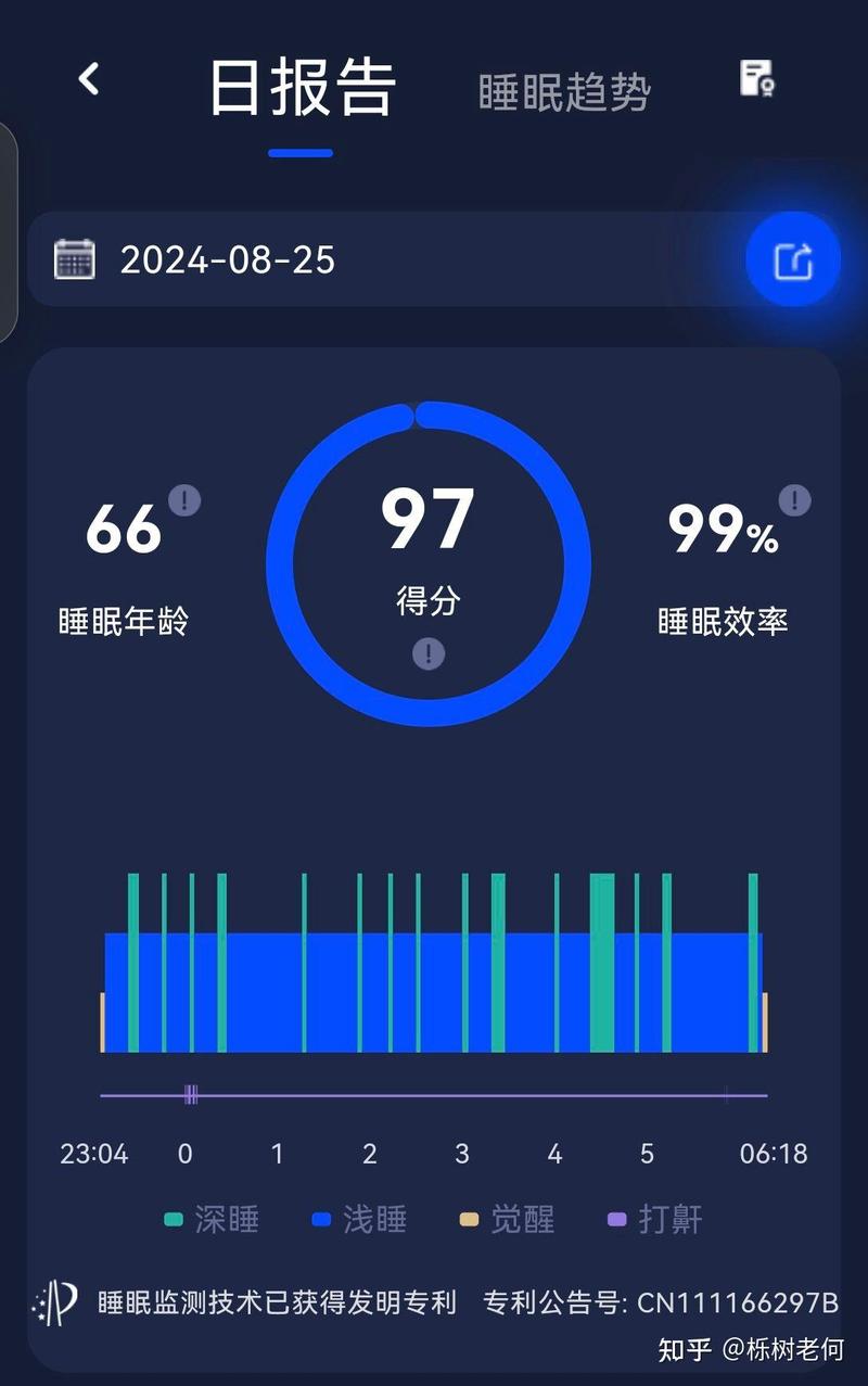 智慧慕思门店版 安卓版 电视端睡眠报告界面