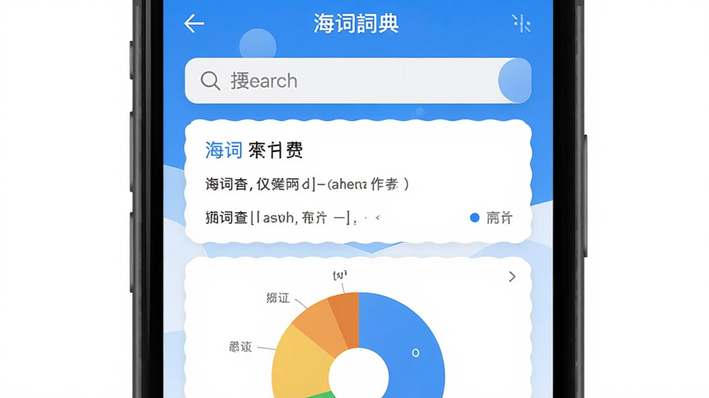 ���ʴʵ�Ӧ�ý���չʾ������Ϊ�ֻ���Ļ�еĲ��ҳ�棬���־��У��Ű��࣬��������ִ���ϸ�ڰ������������忨Ƭ�ͱ�ͼ�������������ɾ����޶���Ԫ��