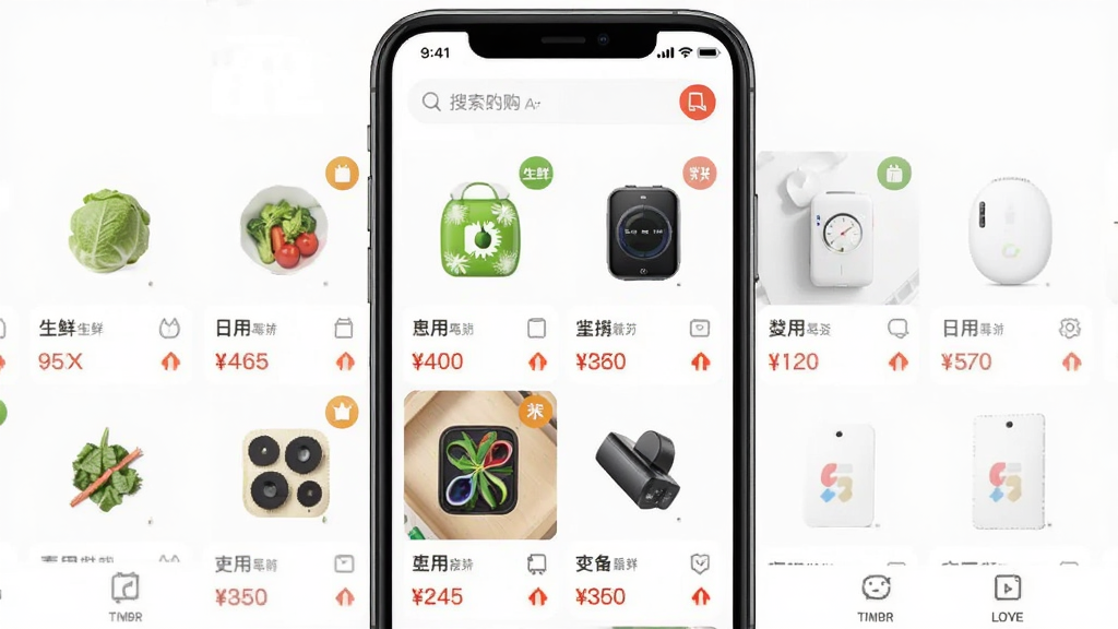 ����Ϊ��ƴ��APP��Ʒ����ҳ��չʾ������Ϊ�ֻ���Ļ����չʾ��Ʒ����Ʒ�������У��Ű��϶���Ϊ�������·�Ϊ��Ʒ��Ƭ�����Ϊ��ˬ��Լ�ĵ��̽�����ϸ�ڰ������ʡ����á�����ȷ���ͼ����۸��ǩ�����������ɾ��޶���Ԫ��