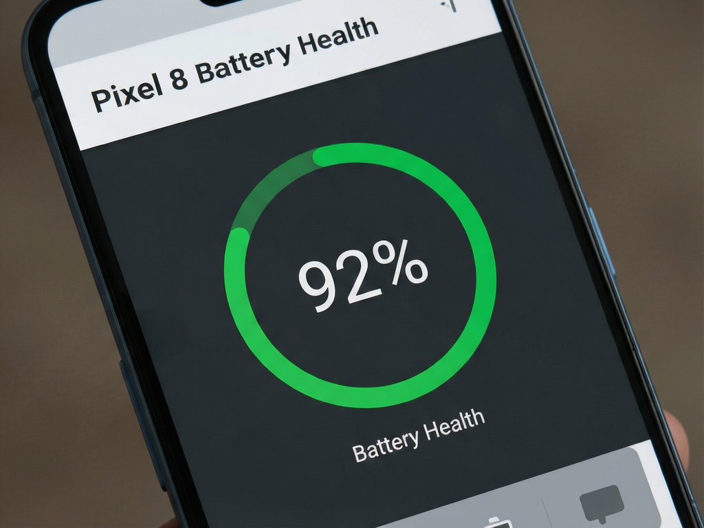 һ�������ֻ���Ļ��ͼ����ʾ��Ϊ'Pixel 8 Battery Health'��Ӧ�ó�����棬��������������д��