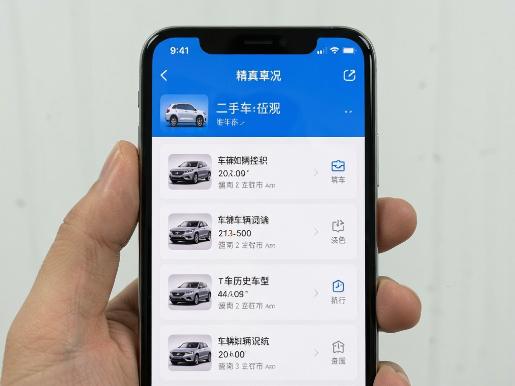 �ֻ���Ļ��ʾ��������ֳ�APP�鳵��ҳ�棬���UI��ƣ���ɫ����ɫ���б�ʽչʾ������ʷ��¼�������ͼ����޶���װ��Ԫ�أ��ɾ�����