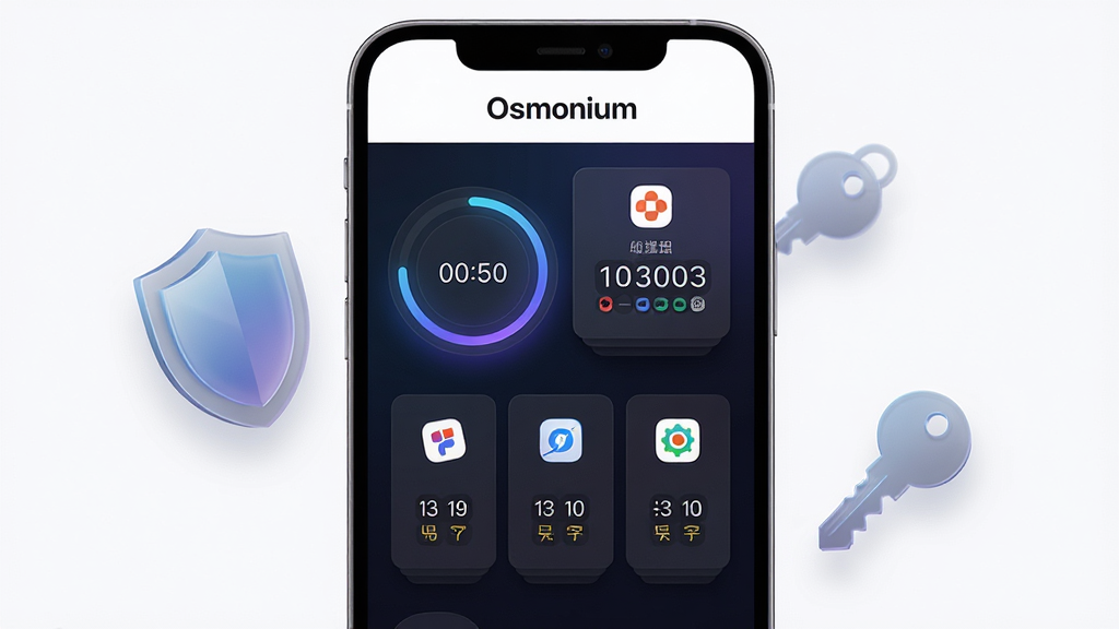 ��������Ϊһ̨���������ֻ�����Ļ����չʾ Osmium ���������棬�����������Ŷ��Բ�ε���ʱ���Ȼ�����λ��̬��֤�뿨Ƭ����Ƭ�Ϸ���ע��ͬƽ̨ͼ�ꣻ���ֲ��þ��й�ͼ���ֻ�����Ư����͸���Ķ�����Կ��Ԫ�أ��Ű��࣬�������׷�������Ӣ���������Ϊ�ִ��Ƽ�����ɫ���⣬���Ͻ����Ч��ϸ�ڴ��ɼ����Ȼ���Ե��΢���뿨Ƭ��Ӱ��Σ��������������������ɾ�������Ԫ�أ��������רҵ��ȫ���߷�Χ