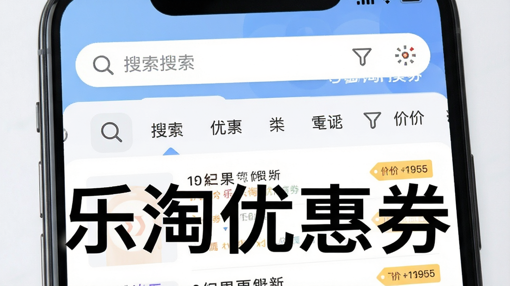 主体为手机搜索界面展示搜索框与分类标签栏,布局为顶部搜索框下方横向滑动分类标签再下方为结果列表,排版层次清晰,风格为清爽浅色系UI,细节包含放大镜图标、筛选漏斗图标、价格标签,画质高清干净无多余元素,图片中打文字