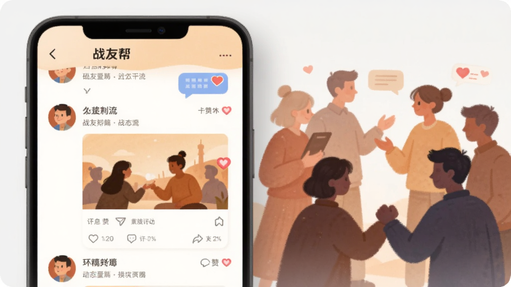 ��������Ϊ�ֻ�����չʾ��ս�Ѱս��Ȧ��̬���������û�ͷ��ͼ�Ķ�̬��Ƭ����������ͼ�ꣻ�����Ҳ��Գ�������Ⱥ���Ӱ����ս�ѻ���������Ϊ�����Ҿ������Ϊ��ů��Ͳ廭��ϸ�ڰ�����Ϣ�����밮��ͼ�꣬��������������ǳ�Ҹɾ�������