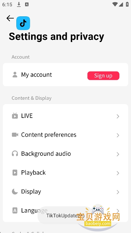 TikTok��ɫ�׽������v43.9.13�ر��ư��ͼ2.