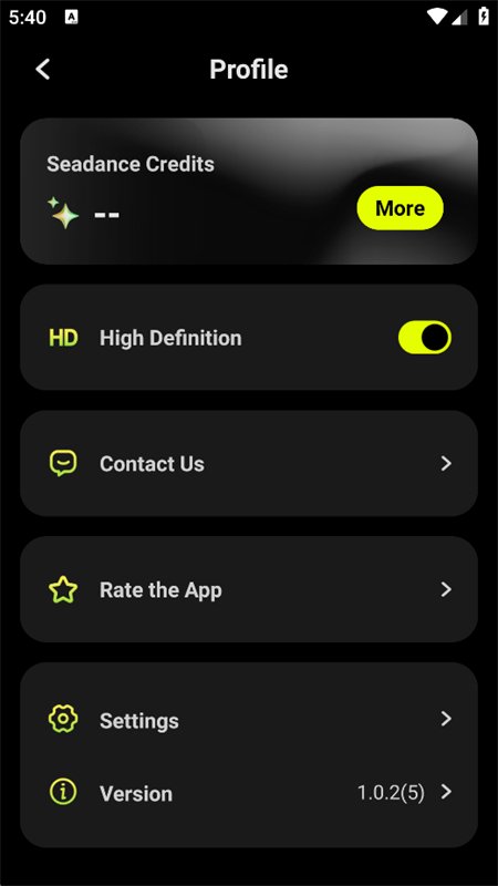 Seadance AI�����ٷ����°�v1.0.2 ��׿�����н�ͼ