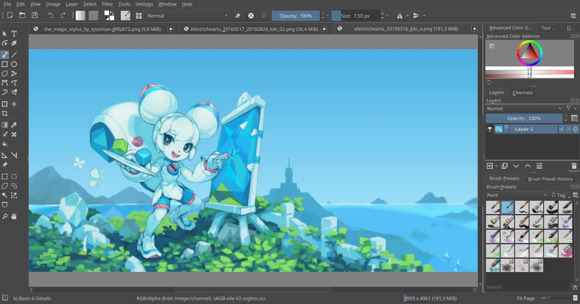 Krita 绘画软件 界面展示