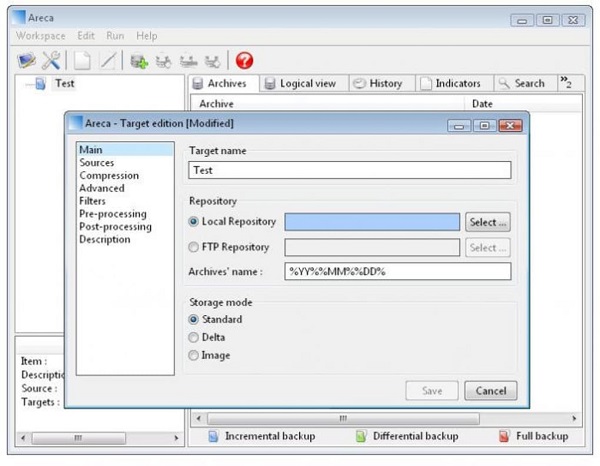 Areca Backup ���ݱ������������ͼ