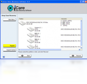 iCare Data Recoveryv9.5 ���ݻָ��������н�ͼ