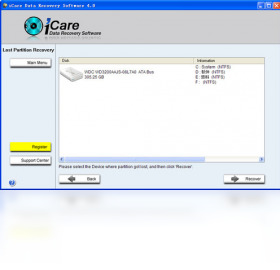 iCare Data Recoveryv9.5 ���ݻָ��������н�ͼ