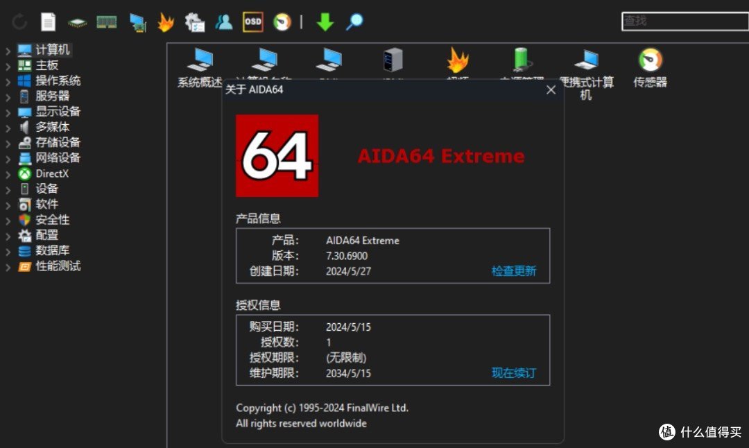 AIDA64 硬件检测 系统信息