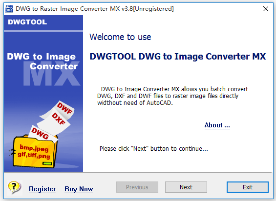 AutoCAD DWG to Image Converter �����̳̽���