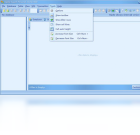 SQLite Expert5.4.3.623 ���ݿ�����������н�ͼ