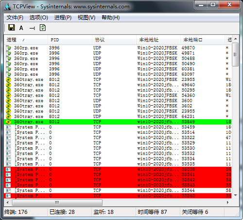 TCPView ���̶˿ڲ鿴