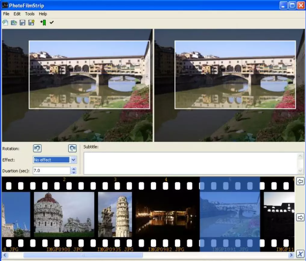PhotoFilmStrip 功能 视频导出