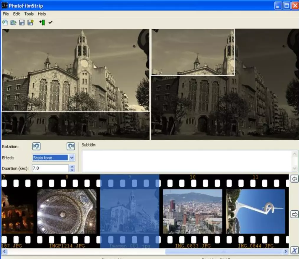 PhotoFilmStrip 软件界面 幻灯片制作