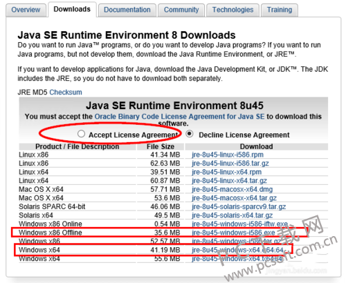 Java Runtime Environment ���л��� ���ذ�װ