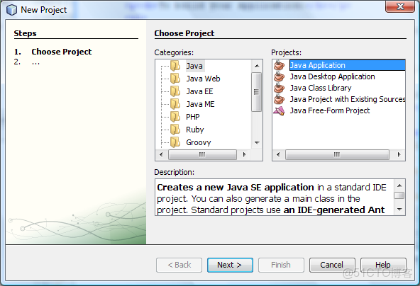NetBeans for Java SE �½���Ŀ��