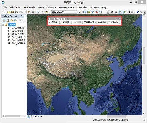 ̫�ֵ�ͼArcGIS��� ���ߵ�ͼ���� ���ý���
