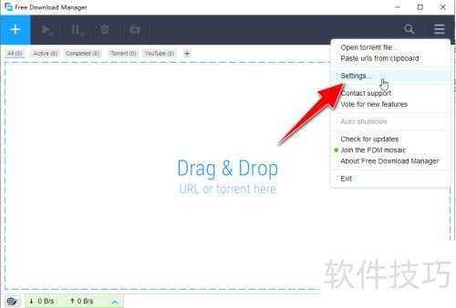 Free Download Manager �ٶ�����ѡ��