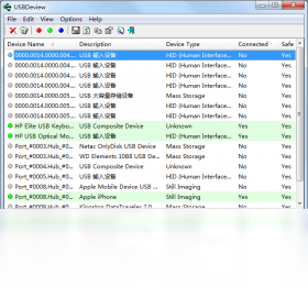 USBDeview3.07 ��ЯʽUSB�豸�����������н�ͼ