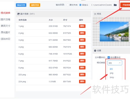 MassiGra 批量转换图片格式教程