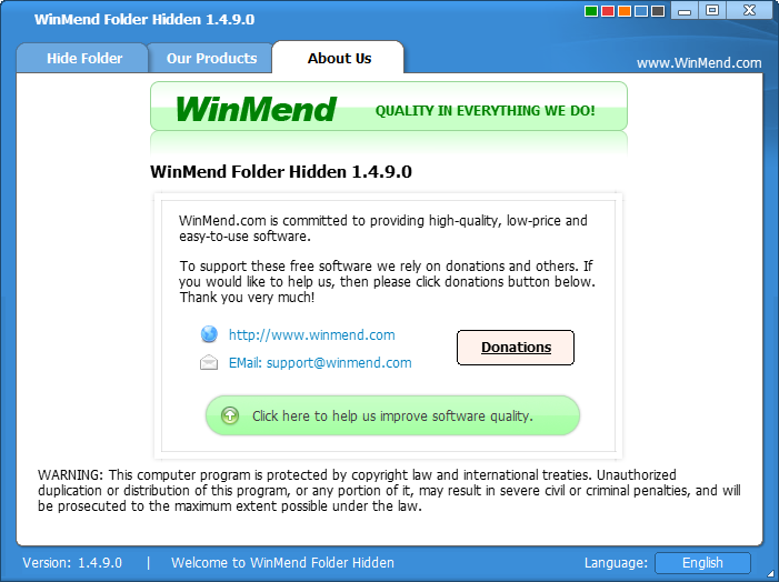 WinMend Folder Hidden �����ļ�Ч��