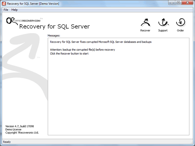 D-Recovery for MS SQL Server ��ɾ���ָ� ����