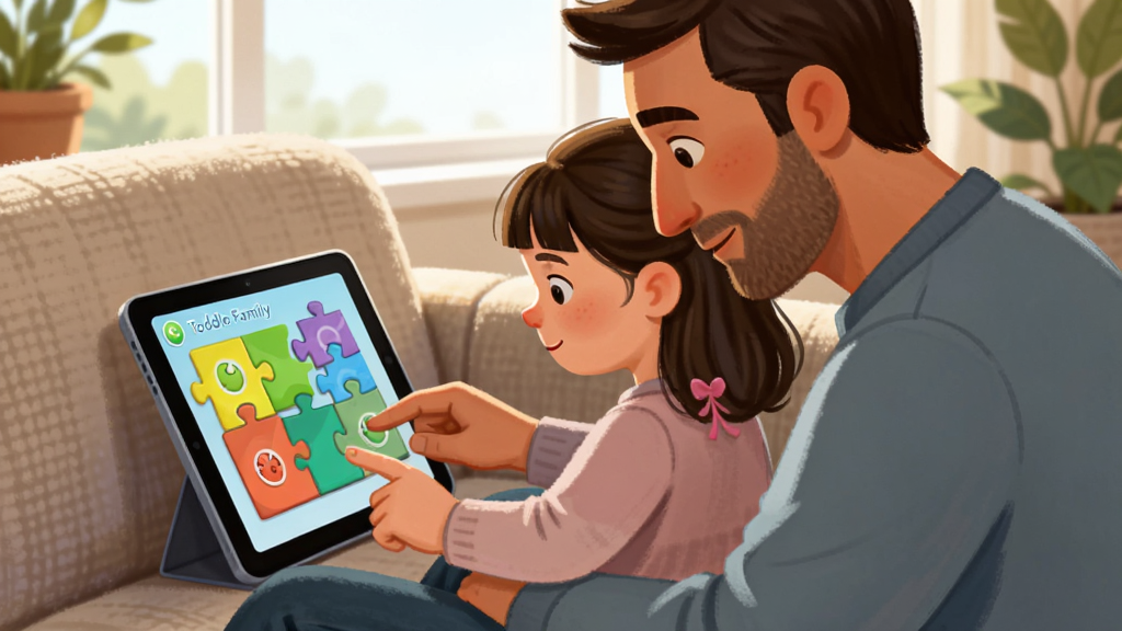 ����չʾһλ������Ů����������ɳ���ϣ���ָ��ͬ���ƽ������ϵ�Toddle Familyƴͼ��Ϸ����Ļ�в�ɫƴ��������ϣ������������Ĵ�������ֲ�����ֲ��ò����ӽǣ�ͻ������רע�����飬���Ϊ��ܰдʵ�廭��ϸ�ڰ���ɳ�������͹�ӰЧ�������ʸɾ��������޶���Ԫ��
