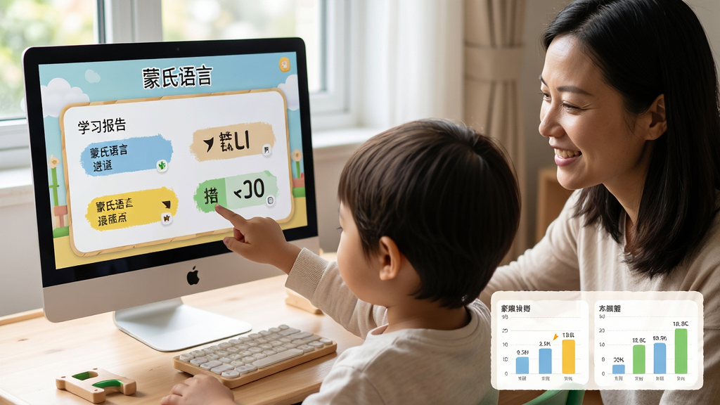 ���壺�ҳ��뺢��һ��ʹ���������ԣ���Ļ����ʾѧϰ���档���֣����ΪӦ�ý��棬�Ҳ�Ϊ�ҳ�ָ�����ײ���ͳ��ͼ�����Ű棺ͼ�Ĳ�ï���ص������ø�����ע�������ܰ��ʵ����Ȼ�⡣ϸ�ڣ�������ָ������ҳ�΢Ц����Ļ���С��������ԡ����������ʣ����壬�ɾ��޶���Ԫ�ء�