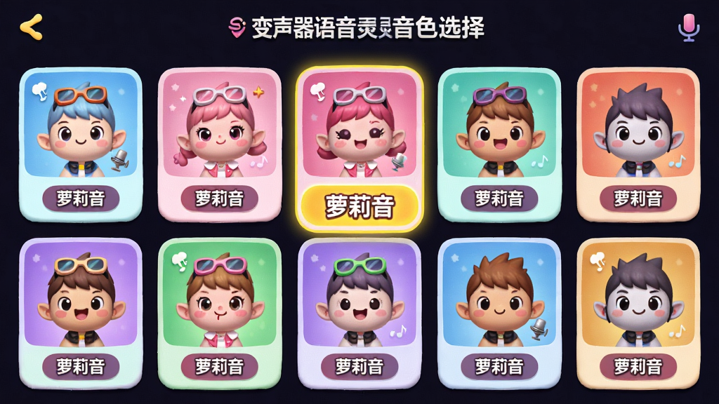 ���壺����������������ɫѡ����棬չʾ���ֿ�ͨ���������ͬ��ɫ�����֣�����״���У�ÿ����ɫ��Ƭ�������Ʊ�ǩ���Ű棺�������򣬸�����ʾ����������ѡ���񣺻��ÿɰ���ɫ�����ޣ�ϸ�ڣ�ÿ����Ƭ��΢С����Ч�������ʣ�������Ⱦ���ɾ����޶���Ԫ�ء�