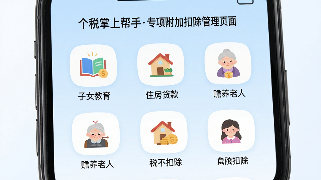 ���壺��˰���ϰ���ר��ӿ۳�����ҳ�棬�ֻ���Ļ��ʾ����۳�ѡ��ͼ�꣬������Ů������ס������������˵ȣ�ÿ��ͼ���·����������ƣ�����Ϊ����ɫ���䣬����Ϊ�������У��Ű����룬������£�ϸ�ڰ���ͼ���ϵ�СԪ�����鱾�����ӡ��������󣬻��ʸ��壬�ɾ����޶���Ԫ�ء�
