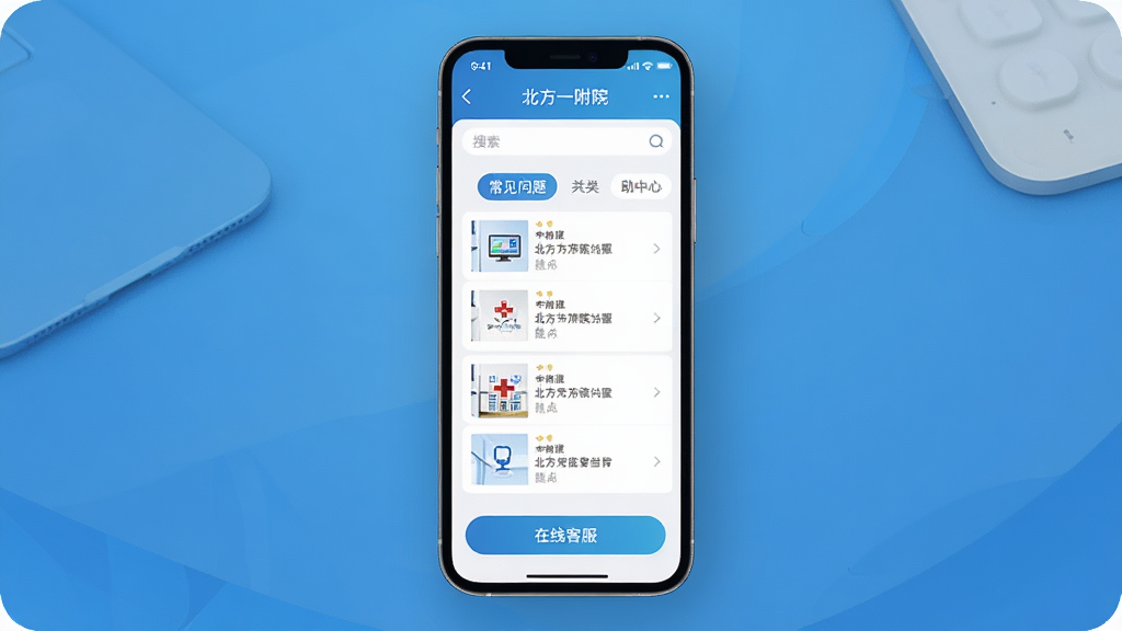 �ֻ���Ļ����ʾ������һ��Ժ��APP�������Ľ��棬�������������б������߿ͷ���ť������Ϊ������ɫ�������棻����Ϊ��Ļ��ͼ��д�����־��У�����ִ���ˬ��ϸ�ڰ���������ͷ����ǩ�����ʸɾ��������޶���Ԫ��