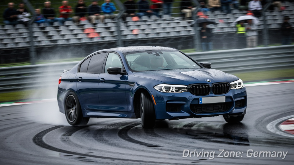 ���壺һ������M5������ʪ���������Ͻ���Ư�ƹ��䣬�����໬����̥����ˮ�������֣�����λ�ڻ������ģ�������ģ�������������͹��ڿ�̨���Ű棺�������½��С�Driving Zone: Germany����͸��ˮӡ����񣺶�̬ץ�ķ���˶�ģ��Ч�����ԣ�ͻ���ٶ���ٿظС�ϸ�ڣ���ˮ���ڳ������γ�ϸ��ˮ�飬���淴����ʵ����̥ӡ�����ɼ������ʣ��߶�̬��Χ����ɫ�ʱ���������ɾ����޶���Ԫ�ء�