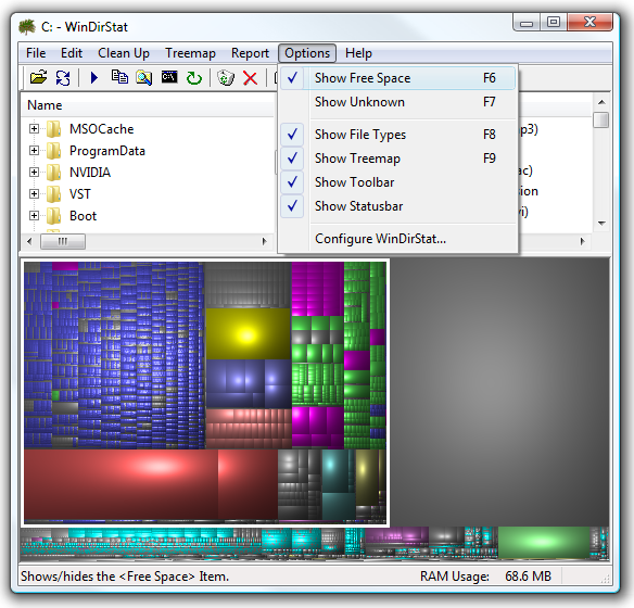 WinDirStat 导出报告 CSV