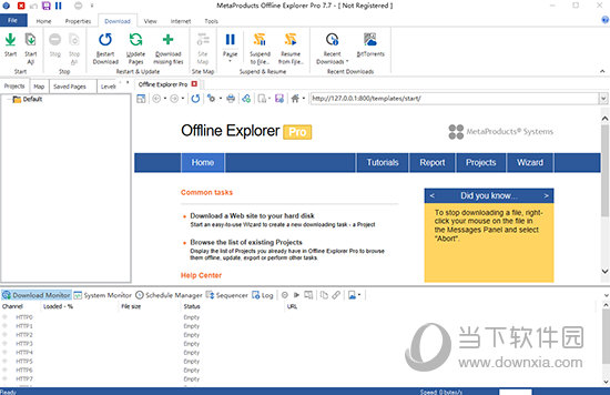 Offline Explorer �ļ����͹���ѡ��