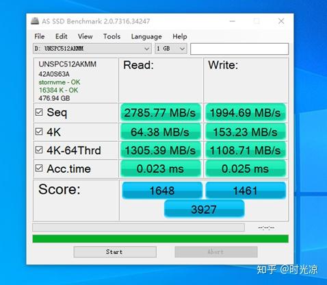 AS SSD Benchmark ���Խ������ݽ�ͼ