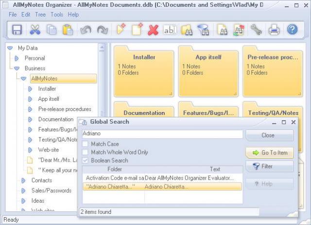 AllMyNotes Organizer Free Edition ��״Ŀ¼�����̳�