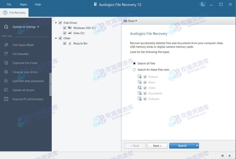 auslogics file recovery ���ݻָ����� ���ܽ���