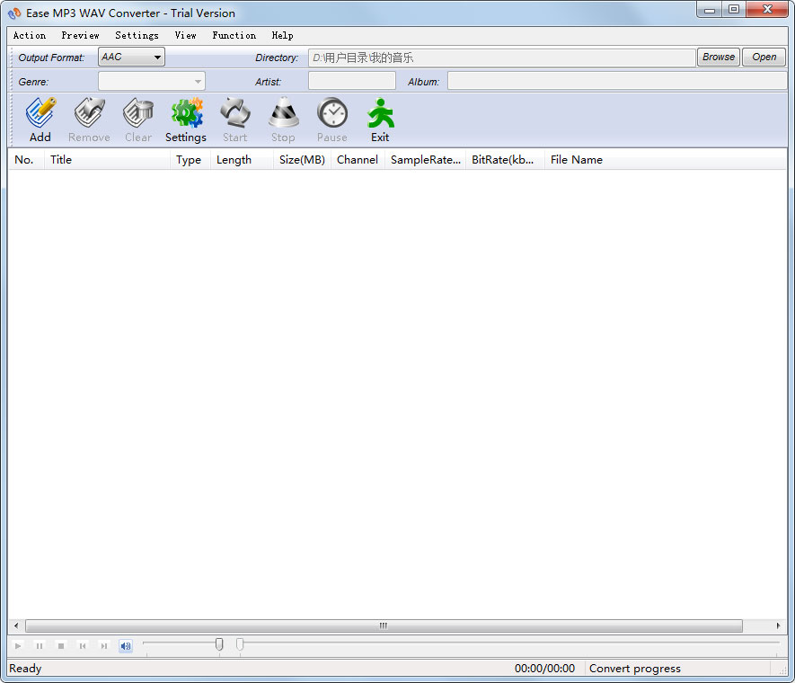 Ease MP3 WAV Converter 音频转换 界面 功能 使用教程