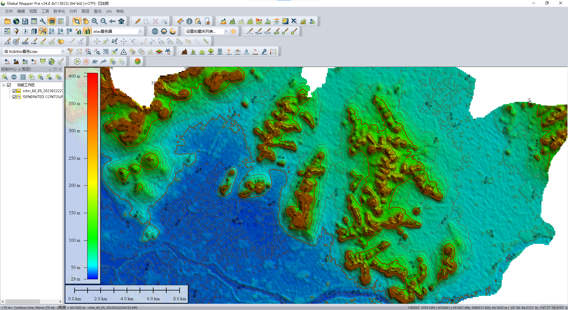 Global Mapper ���η��� ��ά���ӻ� ���ݵ��� ��ͼ����