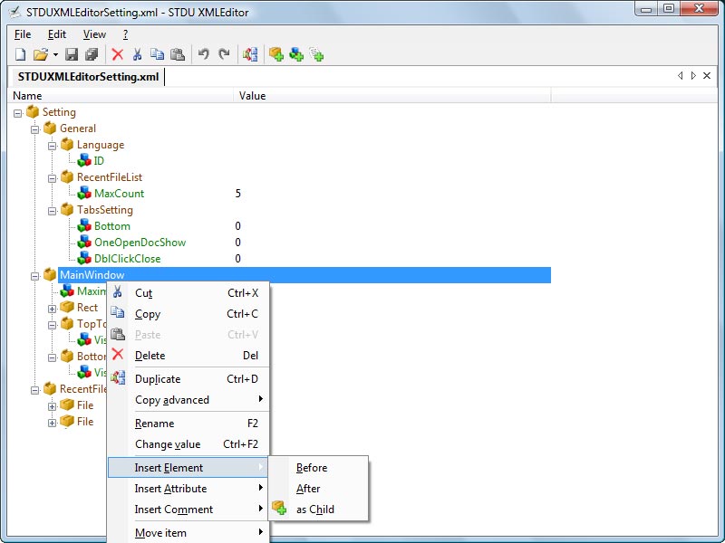 STDU XML Editor �½��ļ�