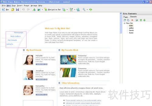 Web Page Maker ���Ľ��� ���÷���